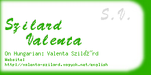 szilard valenta business card